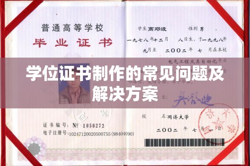 芦洲学位证书制作的常见问题及解决方案