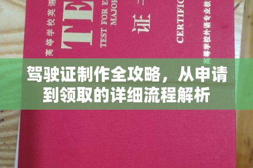 民丰驾驶证制作全攻略，从申请到领取的详细流程解析
